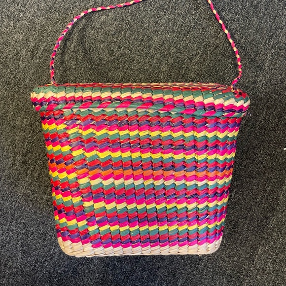 Bolsa Tejida de Ixtle Hecho En Mexico, Woven Bag Made In Mexico - Picture 1 of 2
